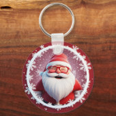 Cadeau de Noël Idée de porte-clés flocon de neige  (Recto)