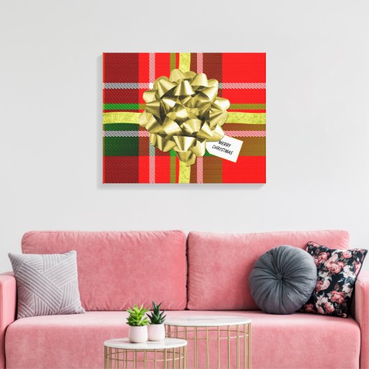 Cadeau de Noël Imprimer Tartan Motif Accueil Déco (Insitu(Salon))