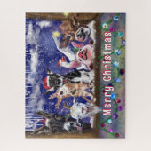 Cadeau de Noël Jigsaw Puzzle Animal Party Amusemen (Vertical)
