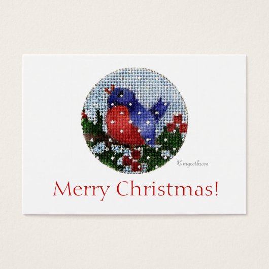 cadeau de Noël oiseau marque deux (Devant)