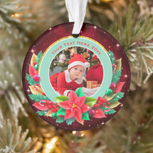Cadeau de Noël personnalisé avec photo pour bébé