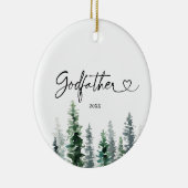 Cadeau de Noël personnalisé comme ornement parrain (Droite)