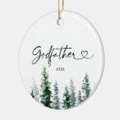 Cadeau de Noël personnalisé comme ornement parrain (Gauche)