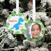 Cadeau de Noël Photo Dinosaure T-Rex Bleu