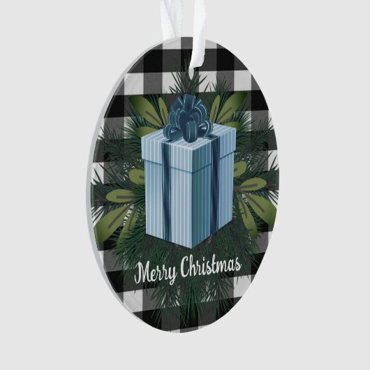 Cadeau de Noël Plaid Buffalo | Bleu (devant)