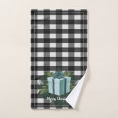 Cadeau de Noël Plaid Buffalo | TURQUOISE (Serviette à main)