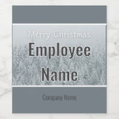 Cadeau de Noël pour Étiquette de vin employé (Étiquettes simples)