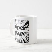 Cadeau de Noël pour papa, Mug Super Papa, Superher (Devant gauche)