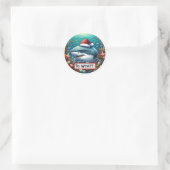 Cadeau de Noël requin Étiquette (Sac)