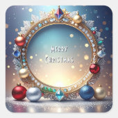 Cadeau de Noël Sticker de vacances (Devant)