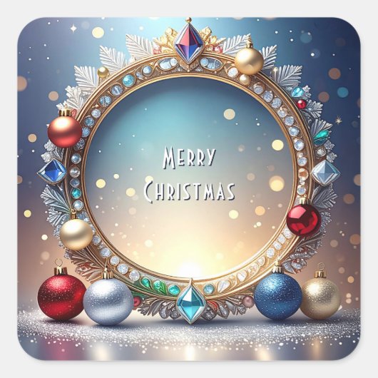 Cadeau de Noël Sticker de vacances (Devant)