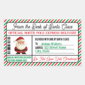 Cadeau de Noël Sticker Postal Livraison du pôle No (Devant)