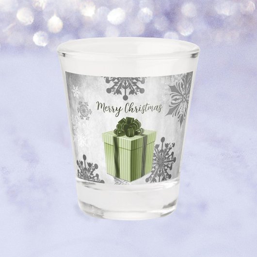 Cadeau de Noël vert Verre de tir