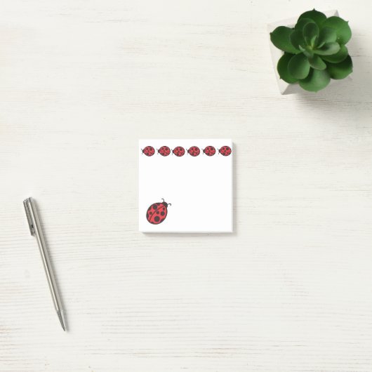 Cadeau de notes post-it de bloc-notes Coccinelles (Bureau)