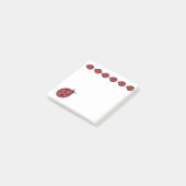 Cadeau de notes post-it de bloc-notes Coccinelles (Incliné)