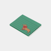 Cadeau de notes post-it de teckel de Noël (Incliné)