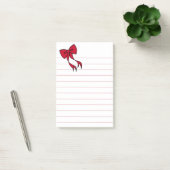 Cadeau de notes post-it grand nœud de Noël (Bureau)