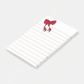 Cadeau de notes post-it grand nœud de Noël (Incliné)