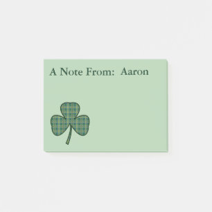 Cadeau de notes post-it personnalisées en trèfle
