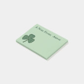 Cadeau de notes post-it personnalisées en trèfle (Incliné)