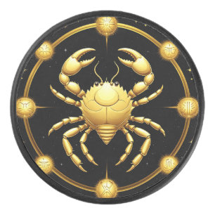 ♋ Cadeau de palet de hockey du zodiaque cosmique d