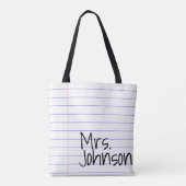 Cadeau de papier de sac fourre-tout à professeur (Dos)