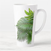 Cadeau de patron Palmiers Monogramme Vert Mug Latt (Droite)