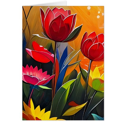 Cadeau de pensée avec fleurs (Devant)