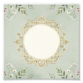 Cadeau de photo botanique vert sauge — Cadre de fl
