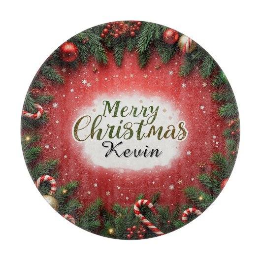 🎁Cadeau de planche à découper pour carte de Noël (Devant)