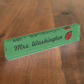 Cadeau de plaque de bureau coccinelle pour enseign (Taille)