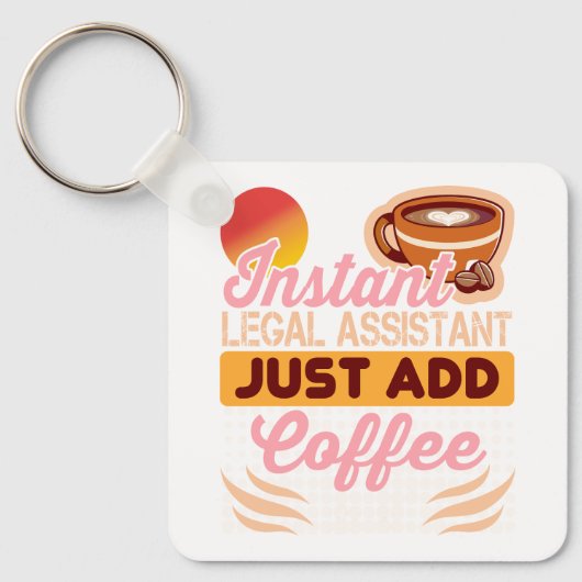 Cadeau de porte-clés café pour assistant juridique (Recto)