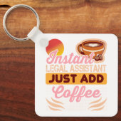 Cadeau de porte-clés café pour assistant juridique (Recto)
