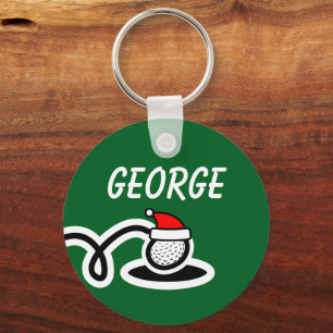 Cadeau de porte-clés de balle de golf de Noël pers