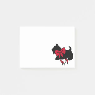 Cadeau de Post-It de Terrier Écossais de Noël