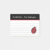 Cadeau de Post-It en forme de coccinelle pour l'en (Devant)