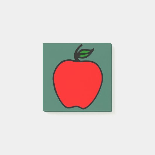 Cadeau de Post-It Notes Pomme Rouge (Devant)