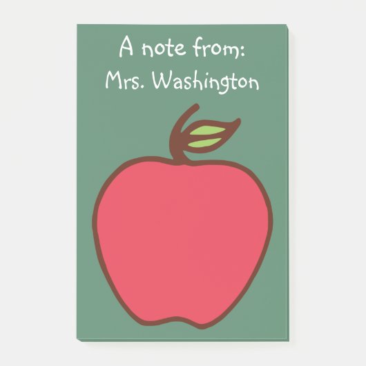 Cadeau de Post-It Notes Professeur Pomme Tableau N (Devant)