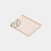 Cadeau de Post-It rayés personnalisés de baseball (Incliné)