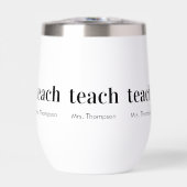 Cadeau de professeur moderne avec nom pour appréci (Avant)