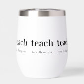 Cadeau de professeur moderne avec nom pour appréci (Arrière)