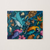 Cadeau de Puzzle d'Animaux de Plage d'Été (Horizontal)