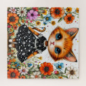 🐱🌸 Cadeau de Puzzle de Chat Floral Mignon ✨ (Horizontal)