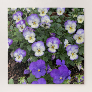 Cadeau de Puzzle en Forme de Fleur de Pensée Viole
