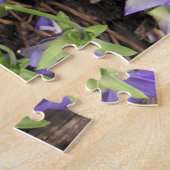 Cadeau de Puzzle Floral Fleur de Pensée Violette (Côté)