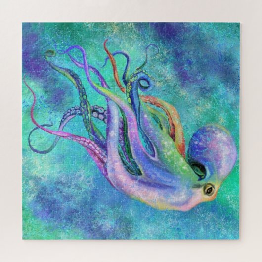 Cadeau de puzzle Octopus coloré (Horizontal)