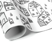 Cadeau de quartier, papier d'emballage de nouvelle (Coin rond)