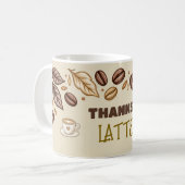Cadeau de reconnaissance de tasse à café Thanks A (Devant gauche)