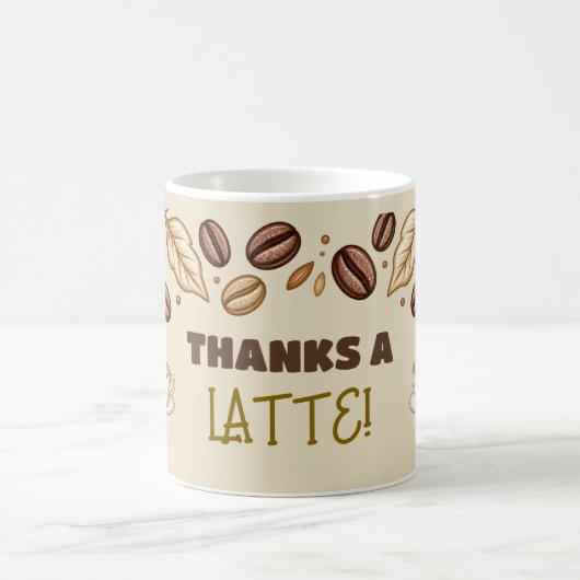 Cadeau de reconnaissance de tasse à café Thanks A (Centre)