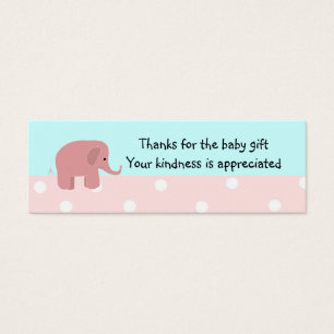 Cadeau de remerciement bébé éléphant rose